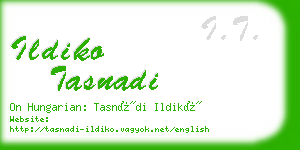 ildiko tasnadi business card